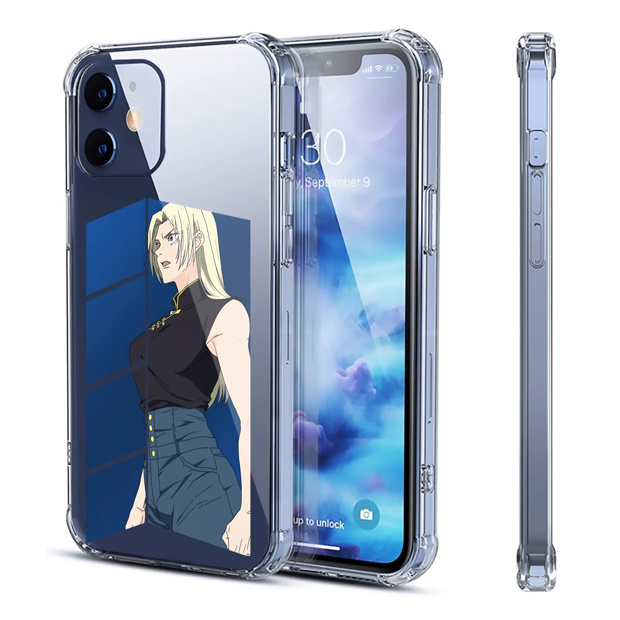 呪術廻戦 グッズ,九十九 由基 - IPhone 12シリーズ対応 ・ 透明スマホケース ・ クリアソフトケース ・ TPU素材 ・ 耐衝撃 ・ 高密着 ・ 防汚 防指紋 ・ 簡単着脱